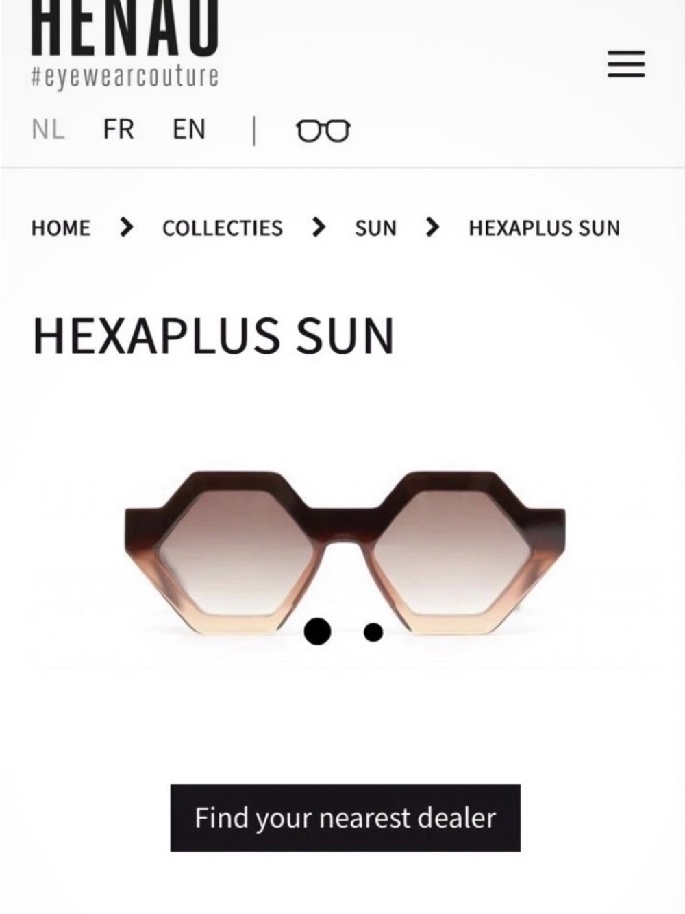 Hexaplus Sun Women's Hexagon Sunglasses in Brown Gradient